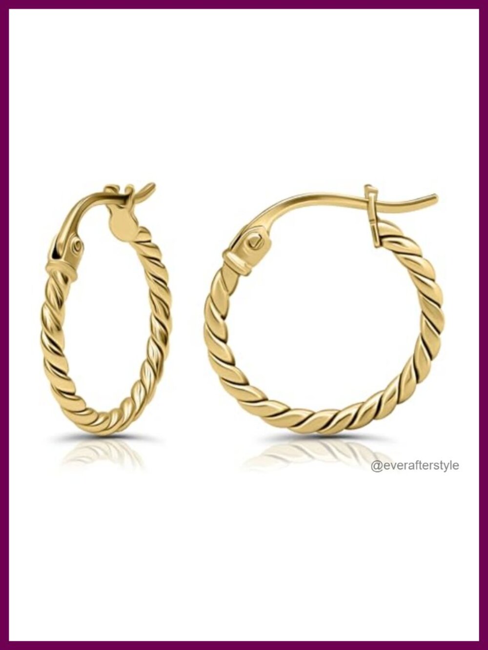 925 Sterling Silver Twist Rope Round Hoop Earrings Women Hypoallergenic